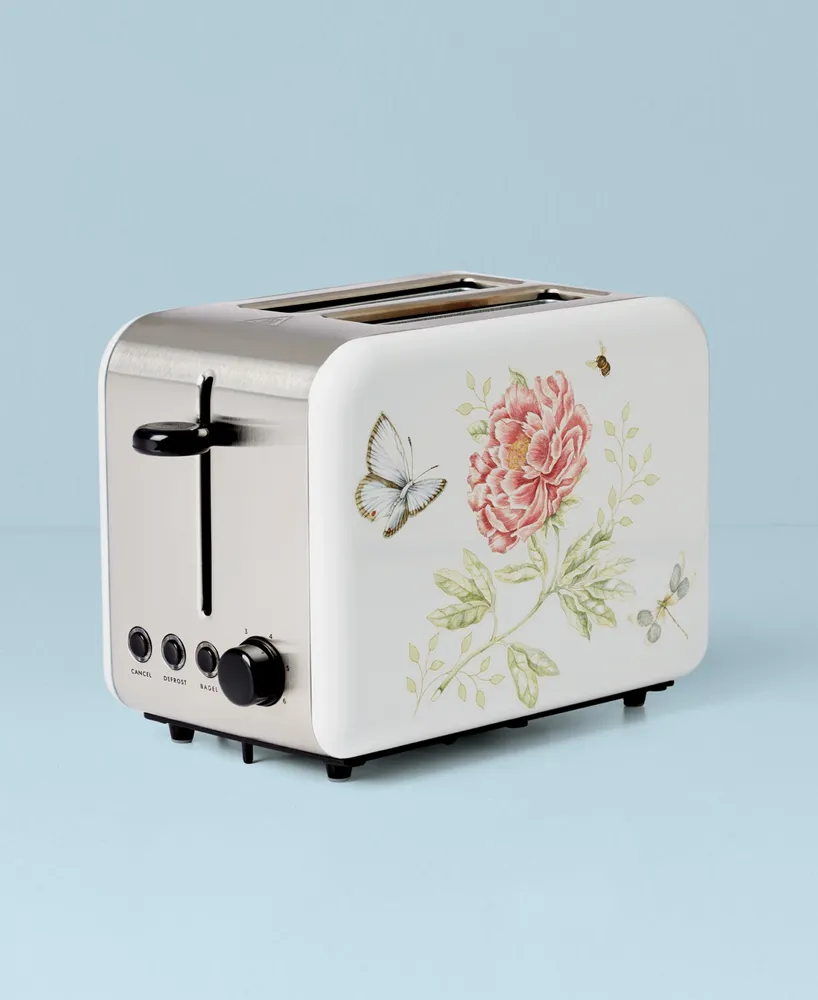 Lenox Butterfly Meadow 2 Piece Enamelware/Stainless Steel Toaster