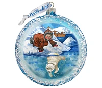 G.DeBrekht Alaska Boy Polar Bear Holiday Ornament