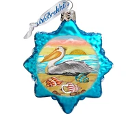 Designocracy Fun At the Beach Mercury Holiday Ornaments, Set of 3