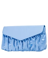 Nina Salome Satin Pleated Clutch
