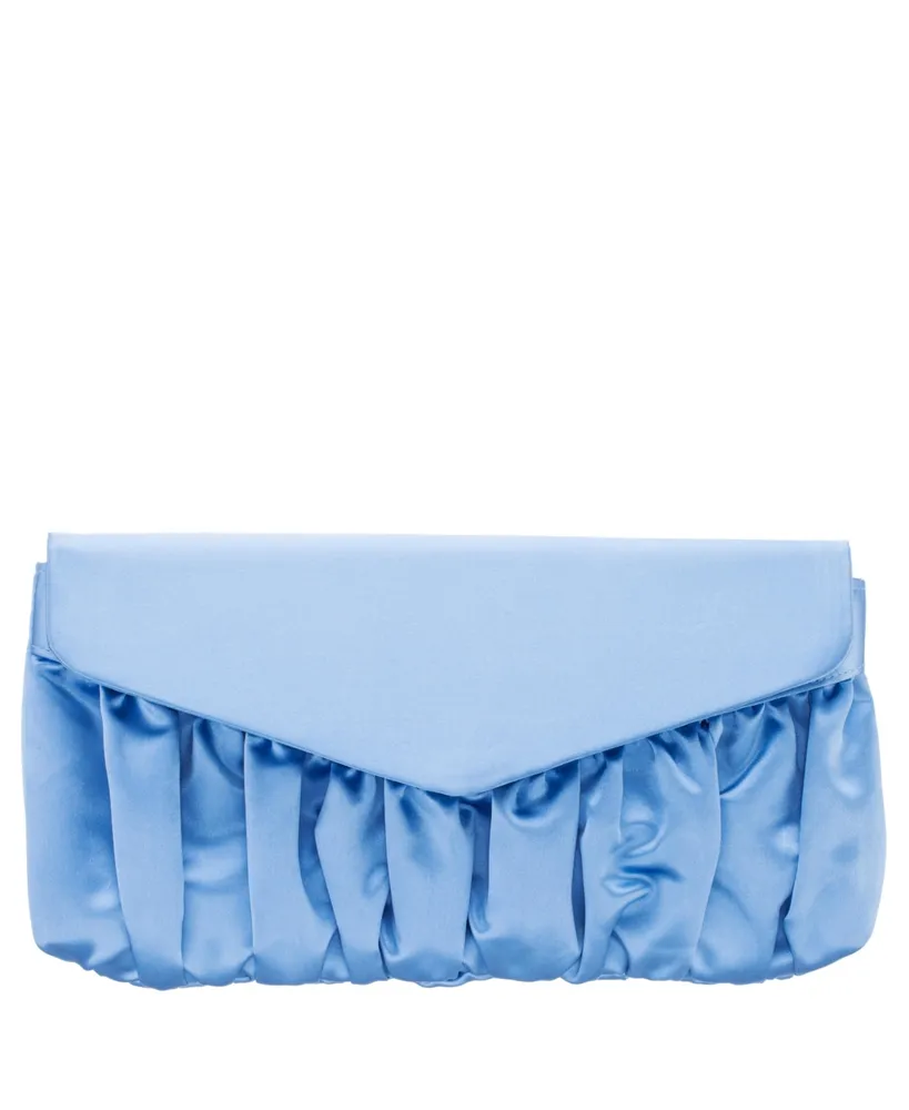 Nina Salome Satin Pleated Clutch