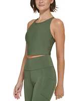 Calvin Klein Performance Women's Low-Impact High-Neck Crop Top