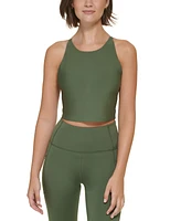 Calvin Klein Performance Women's Low-Impact High-Neck Crop Top