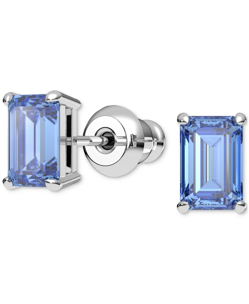 Swarovski Silver-Tone Millenia Blue Crystal Stud Earrings & 14-7/8" Pendant Necklace Set