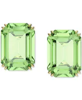 Swarovski Gold-Tone Millenia Green Stone Stud Earrings