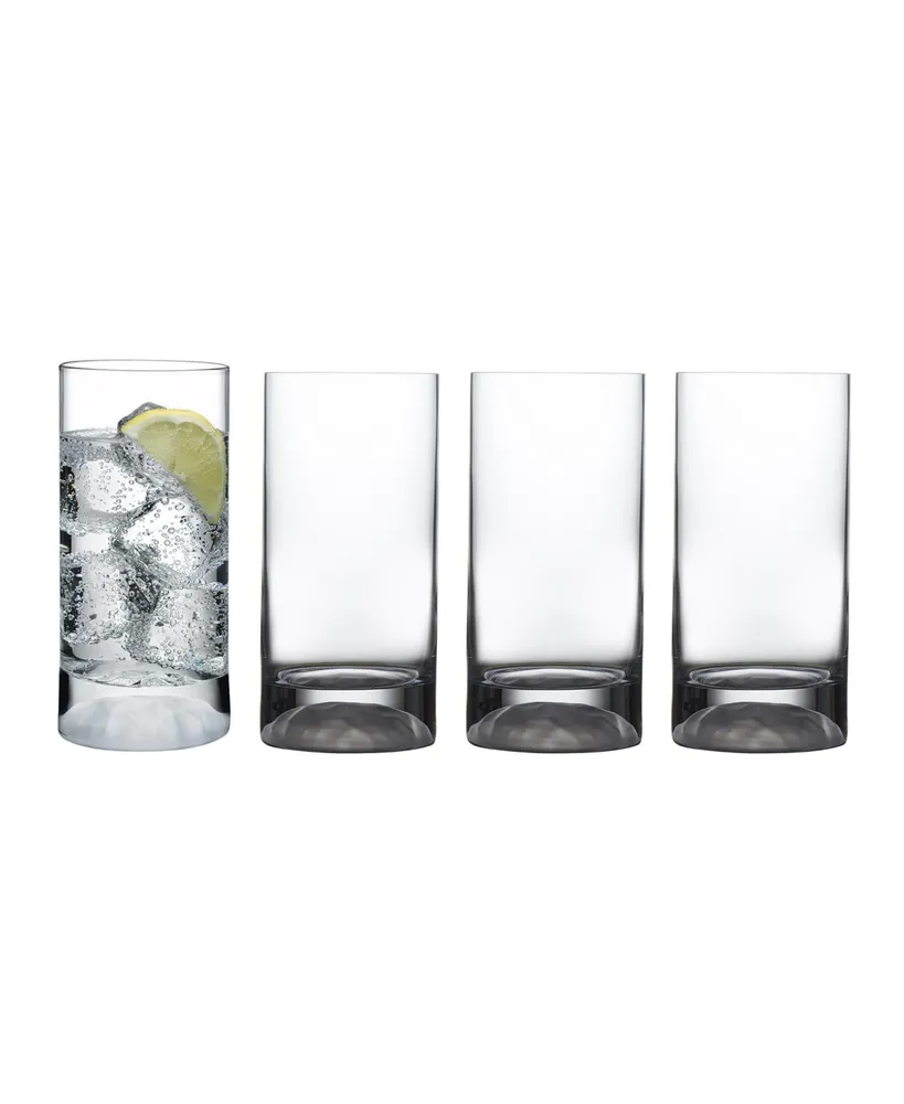 Nude Glass Club Ice High Ball Glasses, Set of 4