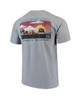 Men's Gray Mississippi State Bulldogs Comfort Colors Campus Scenery T-shirt