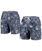 Men's Wes & Willy Navy Virginia Cavaliers Vintage-Like Floral Swim Trunks