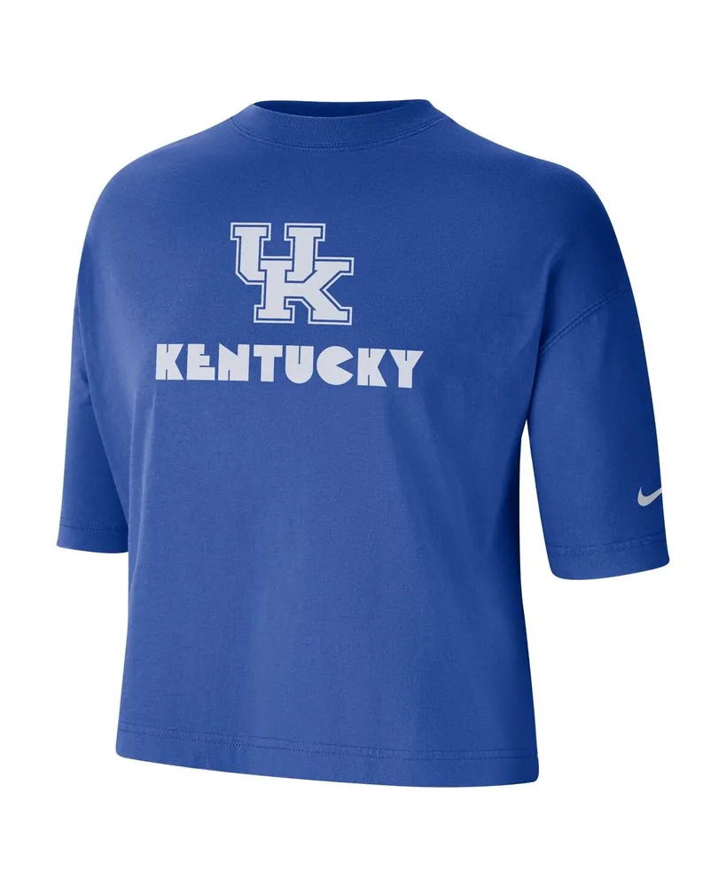 Women's Nike Royal Kentucky Wildcats Crop Performance T-shirt