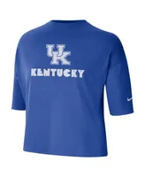 Women's Nike Royal Kentucky Wildcats Crop Performance T-shirt