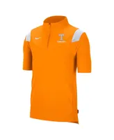 Men's Nike Tennessee Orange Volunteers Coach Short Sleeve Quarter-Zip Jacket