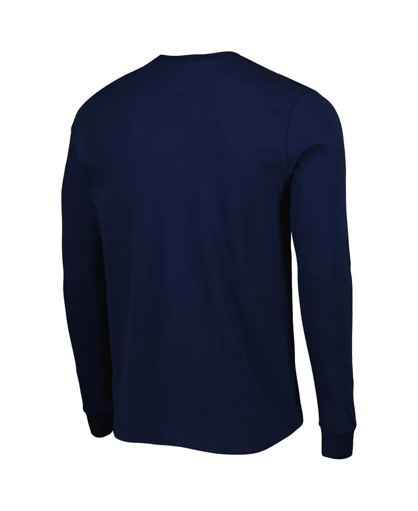 Men's Nike Navy West Virginia Mountaineers Team Practice Performance Long Sleeve T-shirt