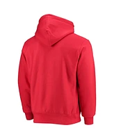 Men's Champion Red Winston-Salem State Rams Tall Arch Pullover Hoodie