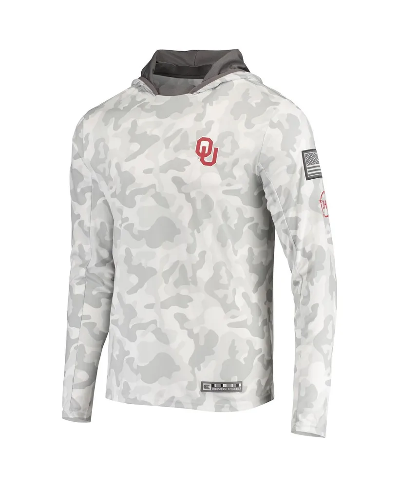 Men's Colosseum Arctic Camo Oklahoma Sooners Oht Military-Inspired Appreciation Long Sleeve Hoodie Top