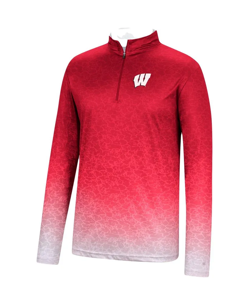 Men's Colosseum Red Wisconsin Badgers Walter Quarter-Zip Windshirt