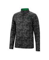 Men's Colosseum Black Oregon Ducks Tivo Quarter-Zip Jacket