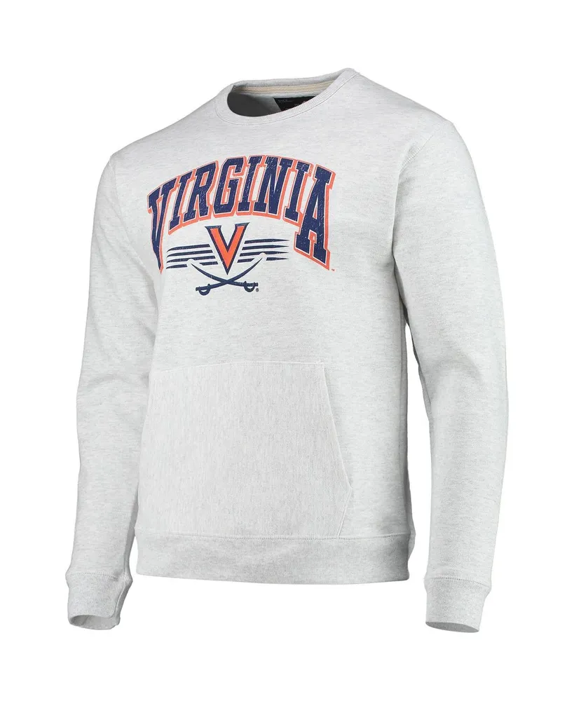 Men's League Collegiate Wear Heathered Gray Virginia Cavaliers Upperclassman Pocket Pullover Sweatshirt