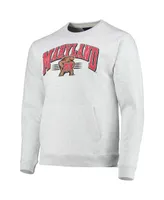 Men's League Collegiate Wear Heathered Gray Maryland Terrapins Upperclassman Pocket Pullover Sweatshirt