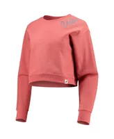 Women's League Collegiate Wear Tennessee Orange Volunteers Corded Timber Cropped Pullover Sweatshirt