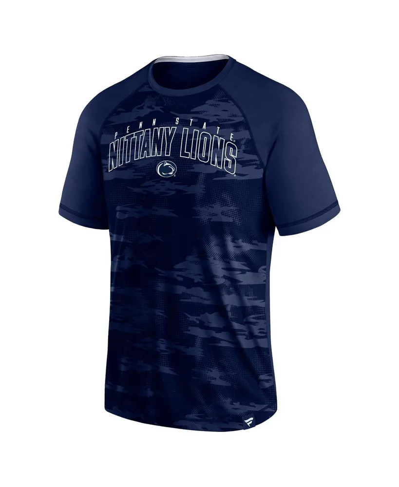 Men's Fanatics Navy Penn State Nittany Lions Arch Outline Raglan T-shirt