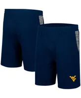 Men's Colosseum Navy West Virginia Mountaineers Wild Party Tri-Blend Shorts