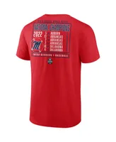 Men's Fanatics Red Ole Miss Rebels 2022 Ncaa Baseball College World Series Champions Signal Schedule T-shirt