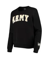 Women's Colosseum Black Army Knights Campanile Pullover Sweatshirt