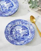 Spode Blue Italian Rim Soup Bowl Set/4