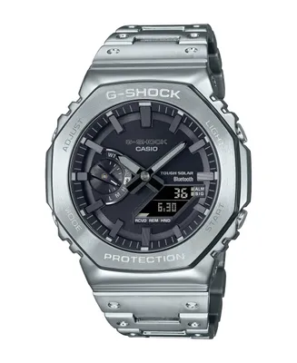 G-Shock Men's Silver-Tone Stainless Steel Bracelet Watch, 44.4mm, GMB2100D-1A - Silver