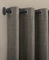 Scott Living Rafaela Woven Pattern Chenille 100% Blackout Grommet Curtain Panel