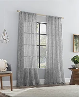 Scott Living Tulin Watercolor Print Sheer Rod Pocket Curtain Panel, 50" x 96"