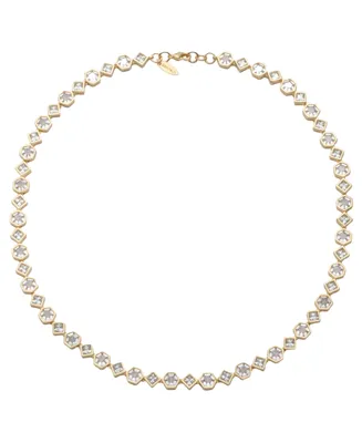 Bonheur Jewelry Milou Bezel Set Crystal Necklace