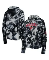 Women's New Era Black Atlanta Falcons Cloud Dye Fleece Pullover Hoodie