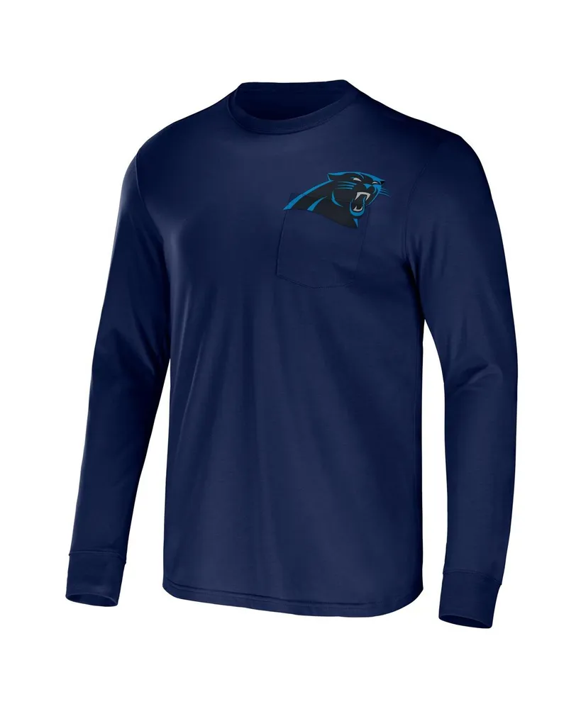 Men's Nfl x Darius Rucker Collection by Fanatics Navy Carolina Panthers Team Long Sleeve T-shirt