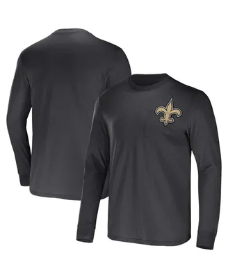 Men's Nfl x Darius Rucker Collection by Fanatics Charcoal New Orleans Saints Team Long Sleeve T-shirt