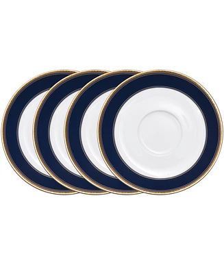 Noritake Blueshire Set of 4 Saucers, Service For 4