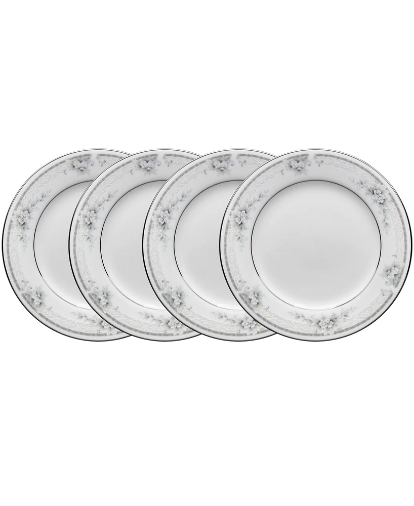 Noritake Sweet Leilani Set of 4 Bread Butter and Appetizer Plates, Service For 4