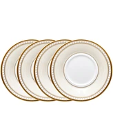 Noritake Trefolio Gold Set of 4 Saucers, Service For 4