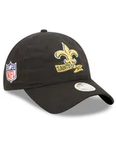 Women's New Era Black New Orleans Saints 2022 Sideline Adjustable 9TWENTY Hat