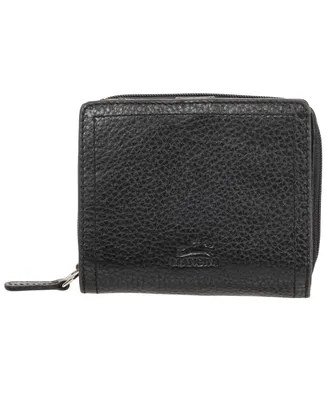 Mancini Women's Pebbled Collection Rfid Secure Mini Clutch Wallet