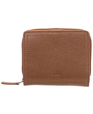 Mancini Women's Pebbled Collection Rfid Secure Mini Clutch Wallet