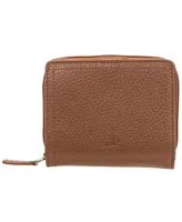 Mancini Women's Pebbled Collection Rfid Secure Mini Clutch Wallet