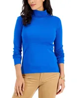 Tommy Hilfiger Women's Long Sleeve Cotton Turtleneck Top