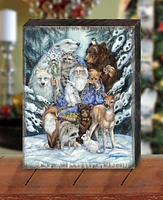 Designocracy Gather In Peace Father Winter Animals Holiday Wall Art