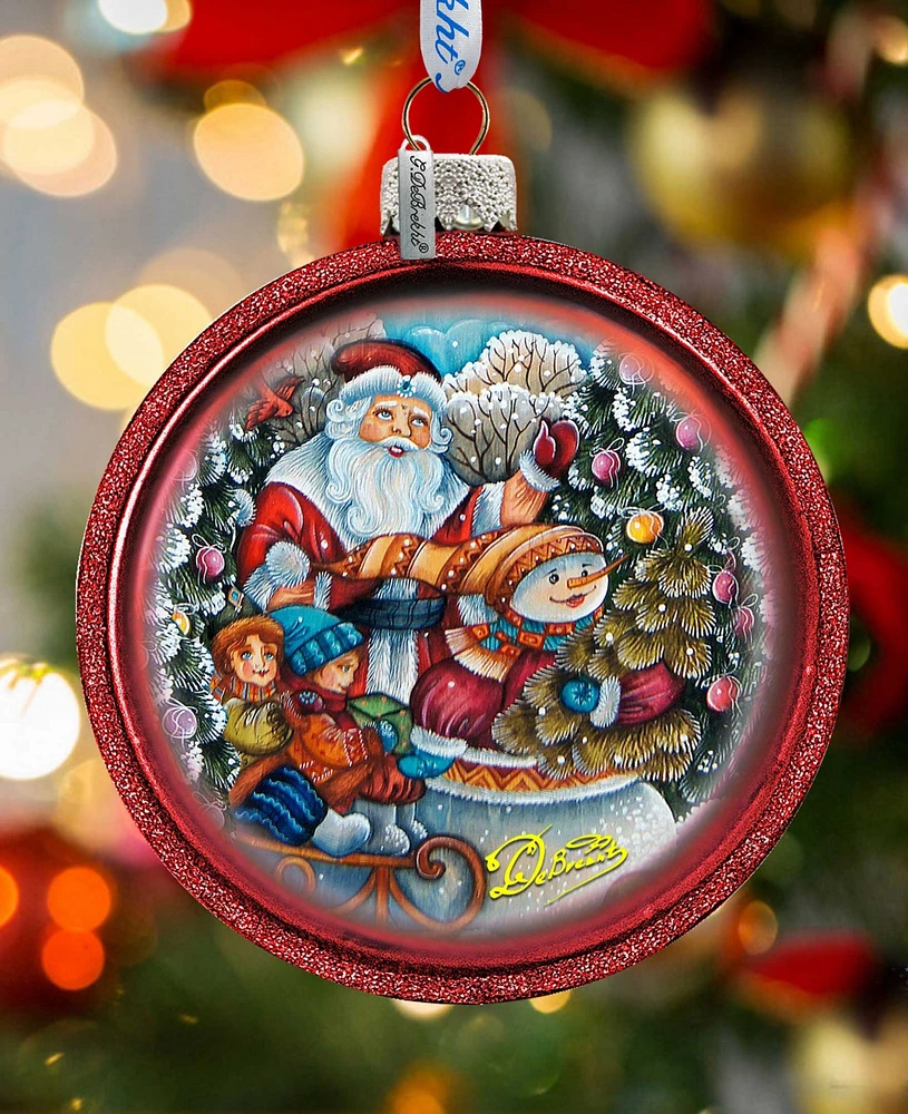 G.DeBrekht Christmas Is Coming Cut Ball Holiday Ornament