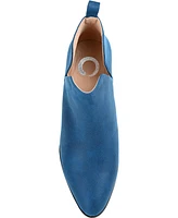 Journee Collection Women's Lola Cut Out Stacked Heel Dress Booties