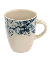 Elama Floral Violet 16 Piece Dinnerware Set, Service for 4