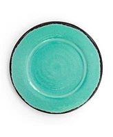Elama Turquoise 12 Piece Lightweight Melamine Dinnerware Set, Service for 4