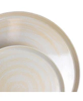 Elama Cold Cream 12 Piece Lightweight Melamine Dinnerware Set, Service for 4