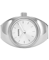 Fossil Women's Ring Watch Two-Hand -Tone Stainless Steel Bracelet Watch, 15mm